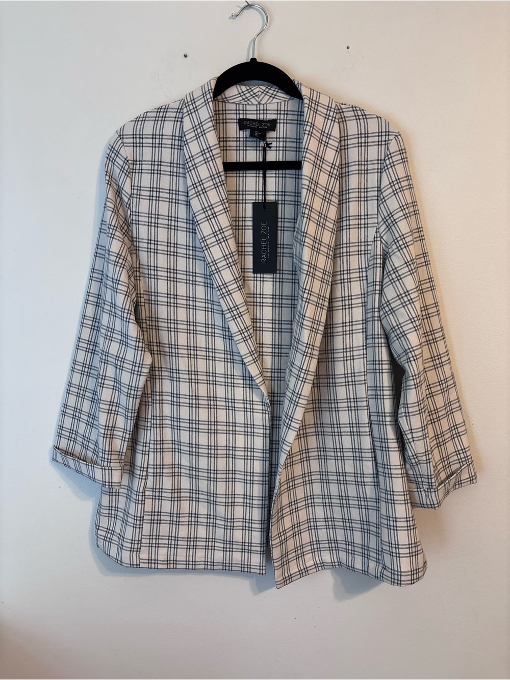 NWT Rachel Zoe Preppy Lightweight Plaid Blazer – Size Large